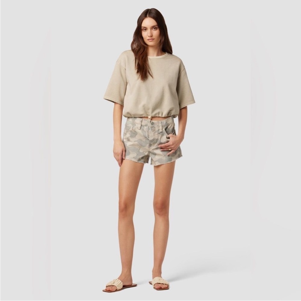 HUDSON Lori High-Rise Shorts in Camo NWT